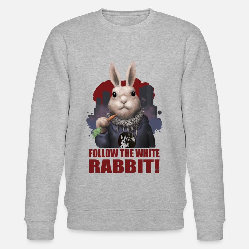 Follow the white Rabbit - Stanley/Stella Unisex Bio-Sweatshirt CHANGER  - Grau meliert