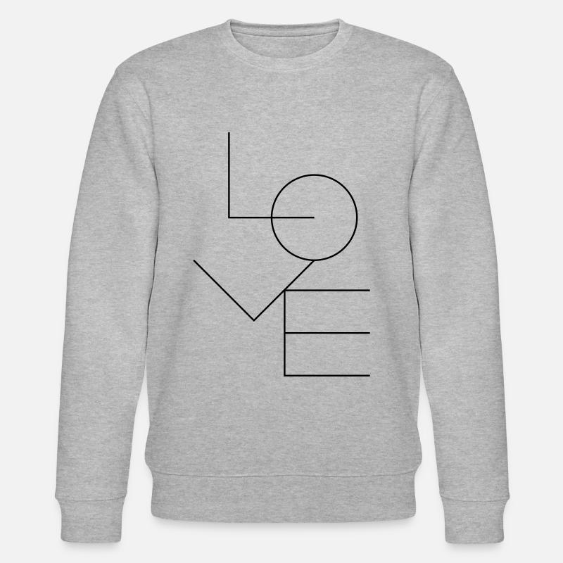 LOVE - Stanley/Stella Unisex Bio-Sweatshirt CHANGER  - Grau meliert