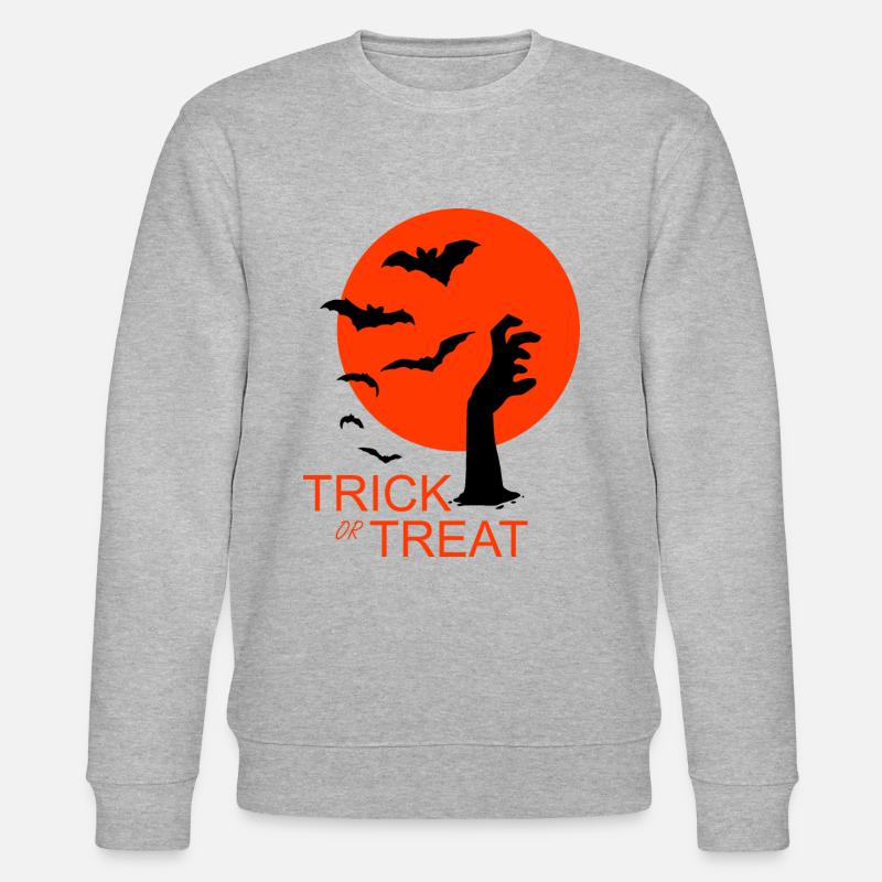 HALLOWEEN HORROR HAND - Stanley/Stella Unisex Bio-Sweatshirt CHANGER  - Grau meliert