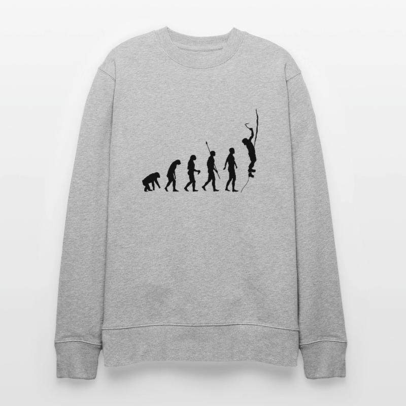 Evolution des Menschen, Eisklettern, Eiskletterer Stanley/Stella Unisex Bio-Sweatshirt CHANGER 