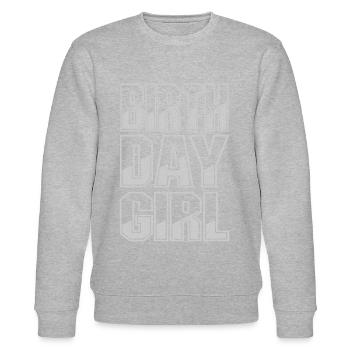 Birthday Girl - Stanley/Stella Unisex Bio-Sweatshirt CHANGER  - Grau meliert - Vorne - Nik (191cm) & Marisol (170cm)