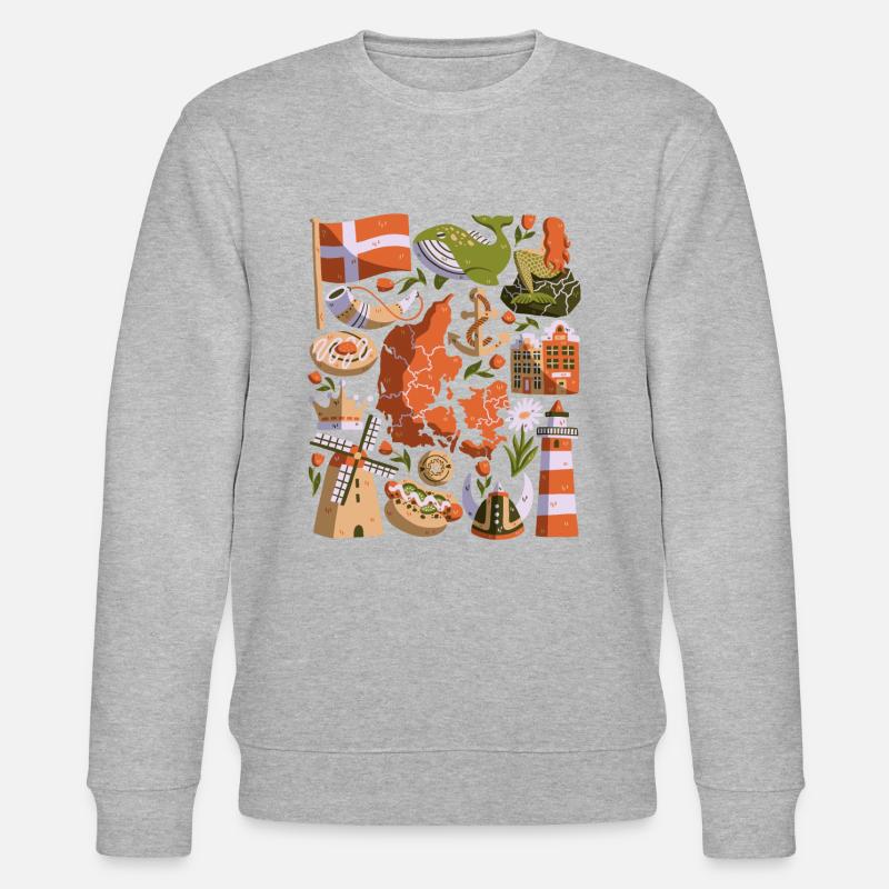 Dänemark - Stanley/Stella Unisex Bio-Sweatshirt CHANGER  - Grau meliert