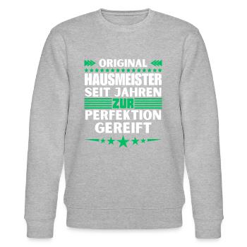 Zur Perfektion gereifter Hausmeister - Stanley/Stella Unisex Bio-Sweatshirt CHANGER  - Grau meliert - Vorne - Nik (191cm) & Marisol (170cm)