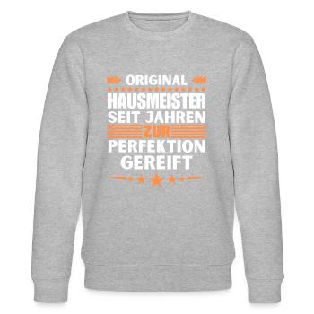 Zur Perfektion gereifter Hausmeister - Stanley/Stella Unisex Bio-Sweatshirt CHANGER  - Grau meliert - Vorne - Nik (191cm) & Marisol (170cm)