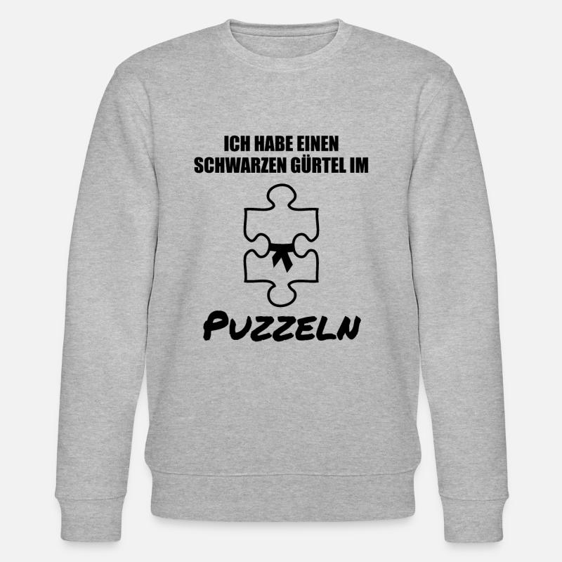 Puzzle Puzzlespiele Liebhaber Spruch Geschenk - Stanley/Stella Unisex Bio-Sweatshirt CHANGER - Grau meliert