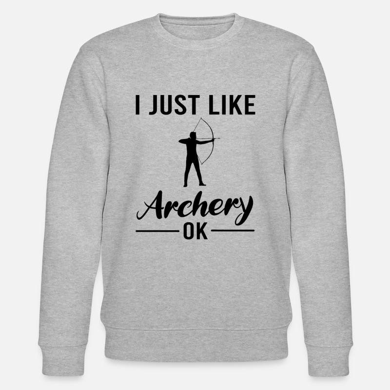 Bogenschießen Bogenschütze Bogen Cooler Spruch - Stanley/Stella Unisex Bio-Sweatshirt CHANGER  - Grau meliert