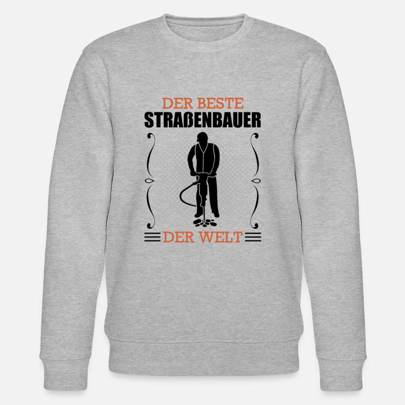 Straßenbauer Beruf Straßenbau Arbeiter Geschenk - Stanley/Stella Unisex Bio-Sweatshirt CHANGER - Grau meliert
