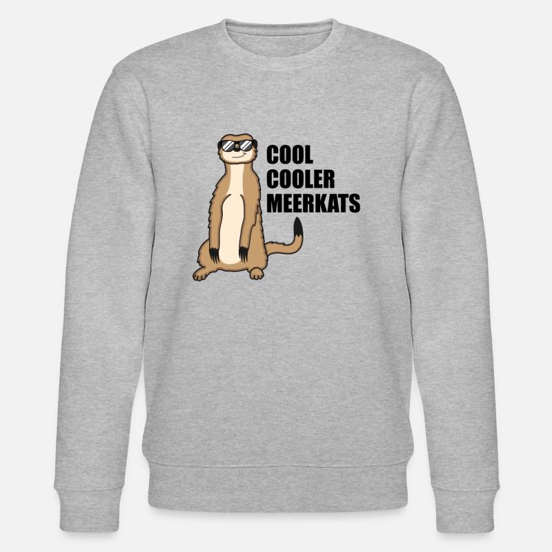Cooles Erdmännchen Lustiger Spruch Geschenk - Stanley/Stella Unisex Bio-Sweatshirt CHANGER  - Grau meliert