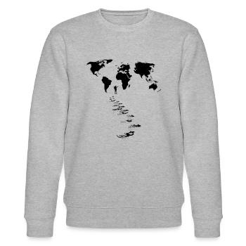 Voyage dans le monde - Sweat bio CHANGER Stanley/Stella Unisexe - gris chiné - Devant - Nik (191cm) & Marisol (170cm)
