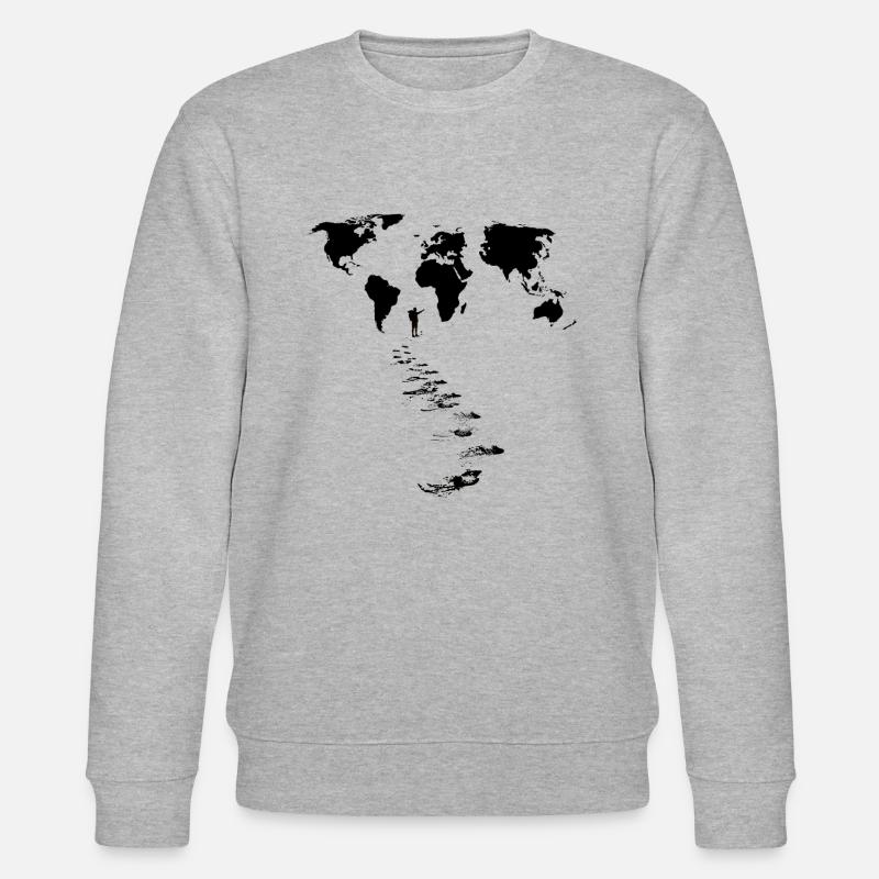 Voyage dans le monde - Sweat bio CHANGER Stanley/Stella Unisexe - gris chiné