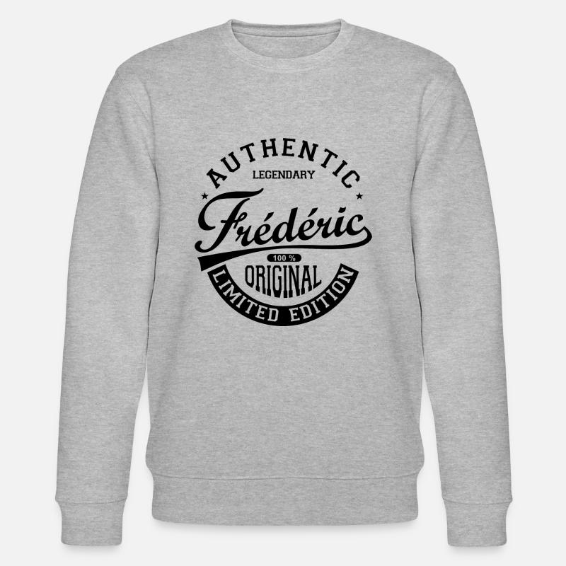 Frederic gift personalized tshirt Frederic - Stanley/Stella CHANGER Unisex Organic Sweatshirt - heather grey