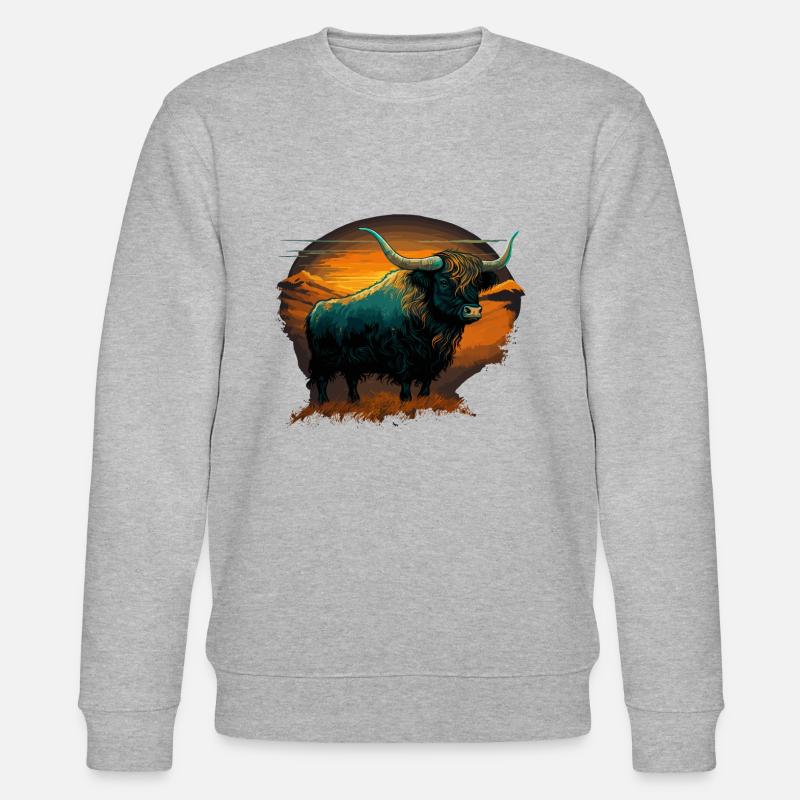 Berg Yak - Stanley/Stella Unisex Bio-Sweatshirt CHANGER  - Grau meliert