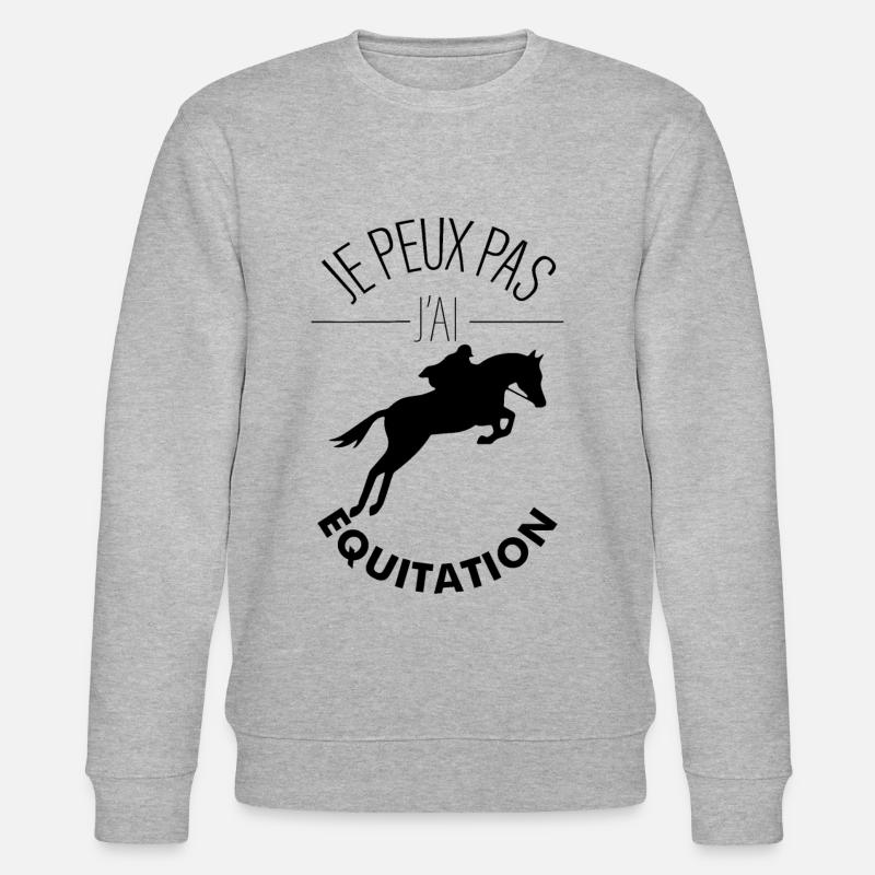 Je peux pas j'ai Equitation - Sweat bio CHANGER Stanley/Stella Unisexe - gris chiné