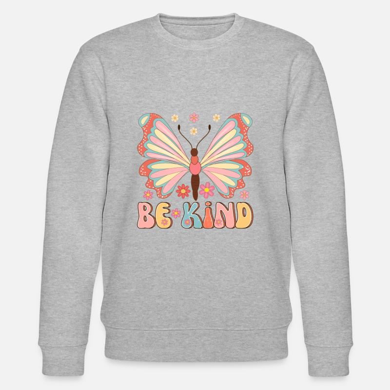 Rétro Butterfly Be Child - Sweat bio CHANGER Stanley/Stella Unisexe - gris chiné