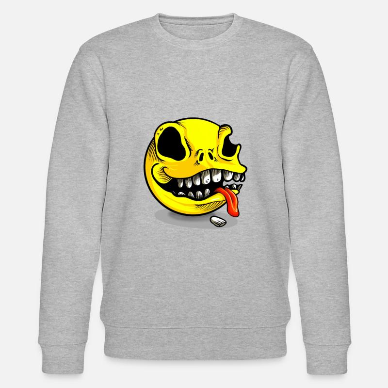 Packmann Schädel - Stanley/Stella Unisex Bio-Sweatshirt CHANGER  - Grau meliert