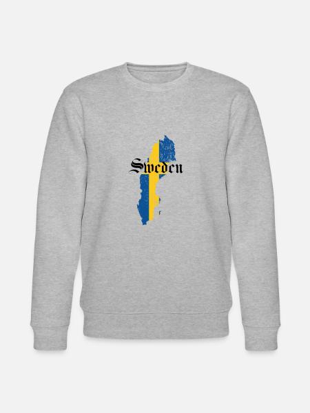 Zweden silhouet Zweedse gift - Stanley/Stella Uniseks bio-sweatshirt CHANGER  - grijs gemêleerd