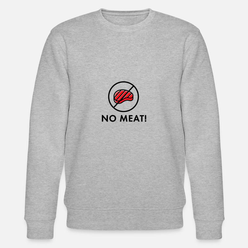 No Meat! Geschenk - Stanley/Stella Unisex Bio-Sweatshirt CHANGER - Grau meliert