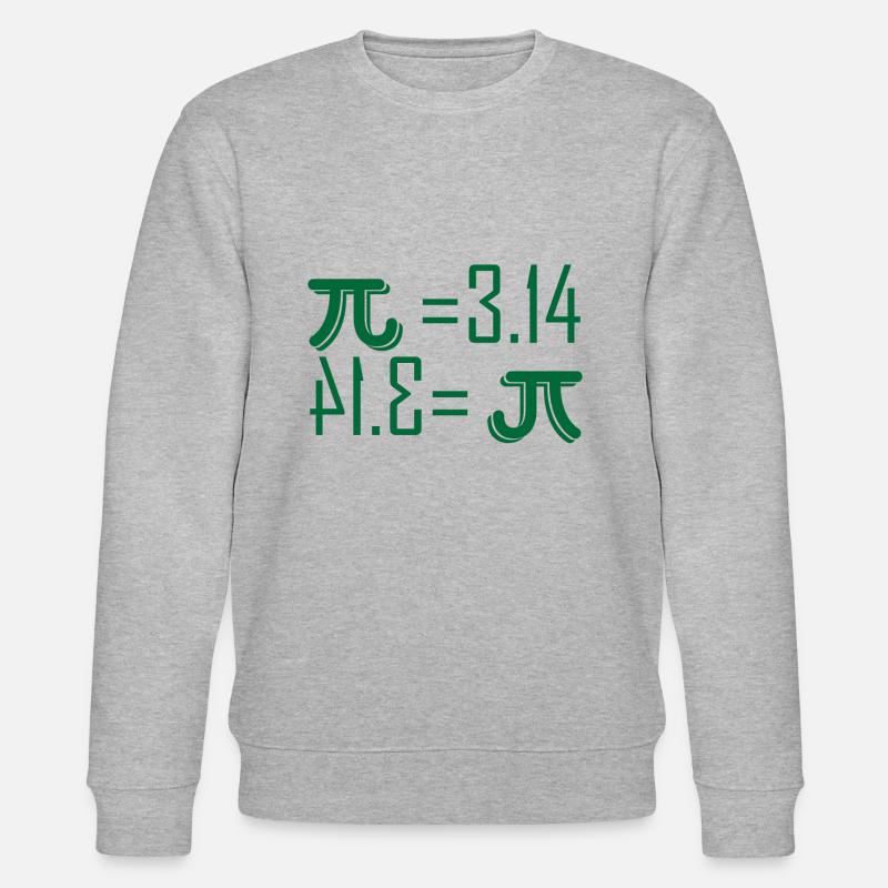 Pi 3,14 Pi Day Geschenk - Stanley/Stella Unisex Bio-Sweatshirt CHANGER  - Grau meliert