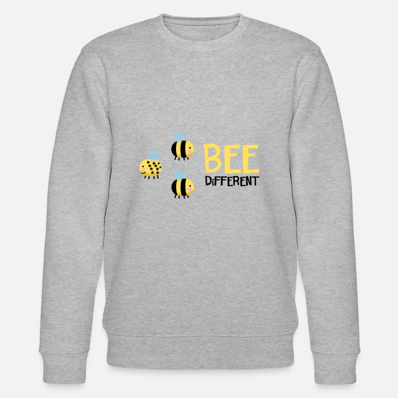 Bee Be Different Geschenk - Stanley/Stella Unisex Bio-Sweatshirt CHANGER  - Grau meliert