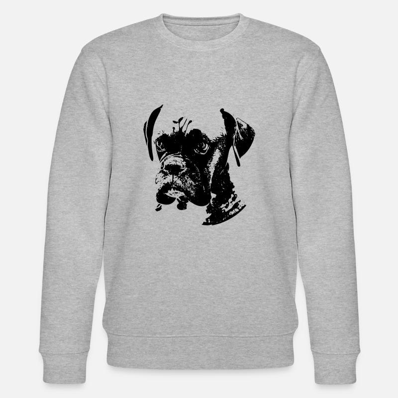Deutscher Boxer Hunderasse Geschenk - Stanley/Stella Unisex Bio-Sweatshirt CHANGER  - Grau meliert
