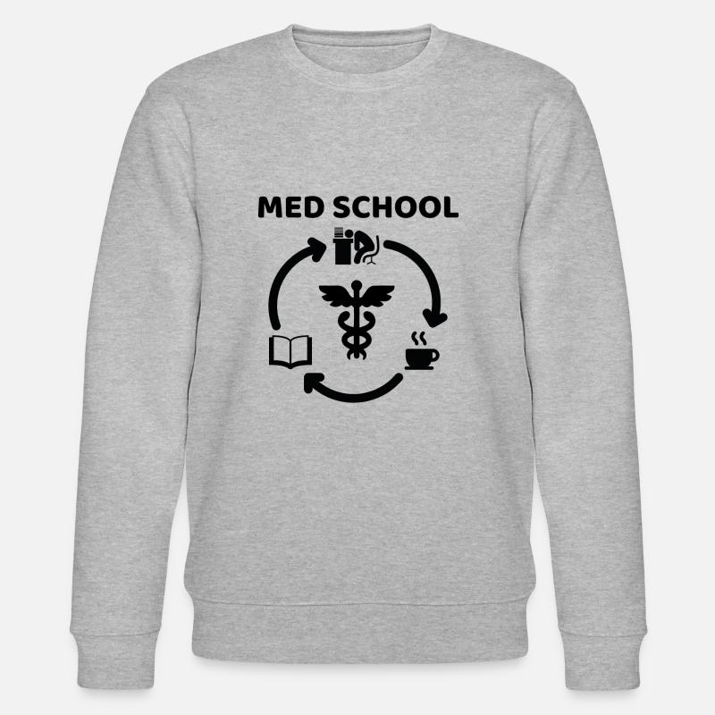 Studium Medizin Student Kaffee Geschenk - Stanley/Stella Unisex Bio-Sweatshirt CHANGER  - Grau meliert
