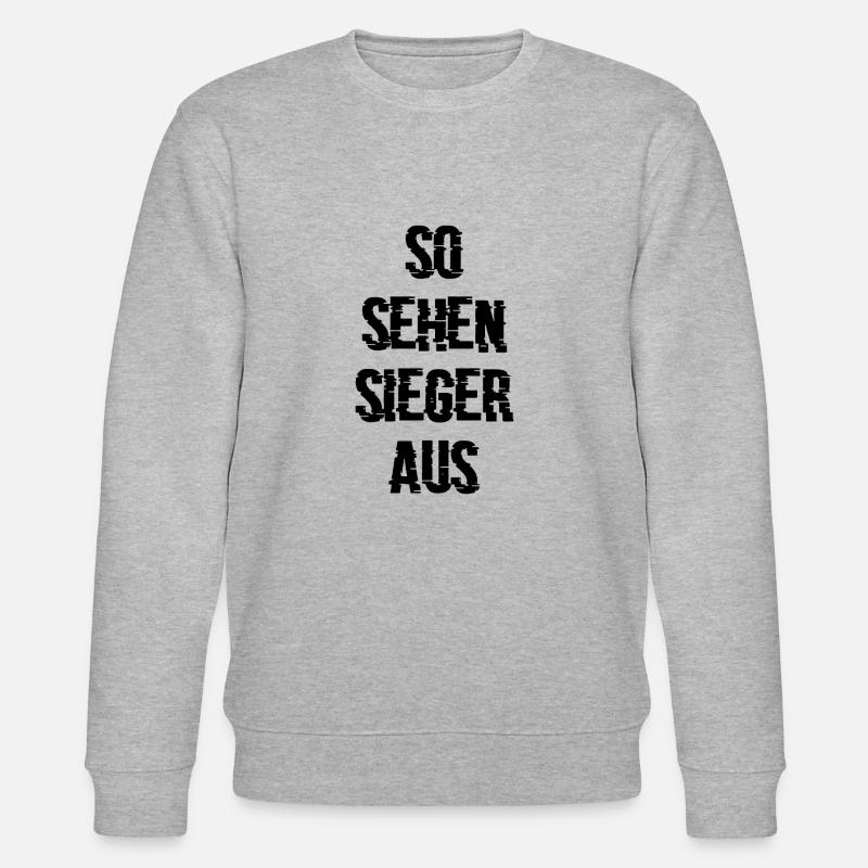 So sehen Sieger aus Geschenk - Stanley/Stella Unisex Bio-Sweatshirt CHANGER - Grau meliert