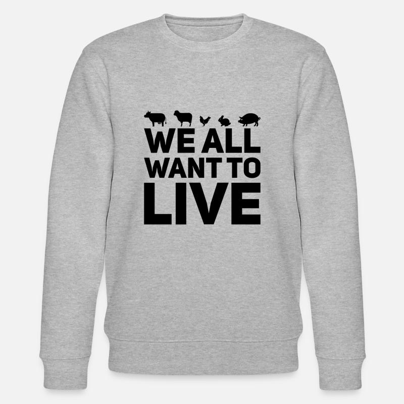Dire végétalien: protection des animaux - Sweat bio CHANGER Stanley/Stella Unisexe - gris chiné