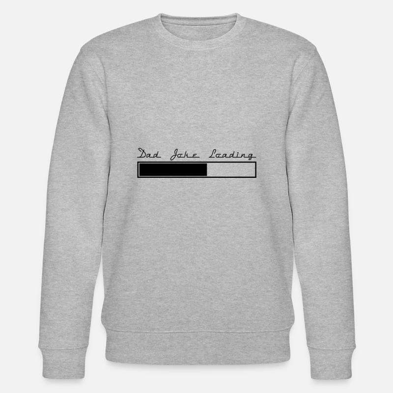 Dad joke loading Spruch Geschenk - Stanley/Stella Unisex Bio-Sweatshirt CHANGER  - Grau meliert