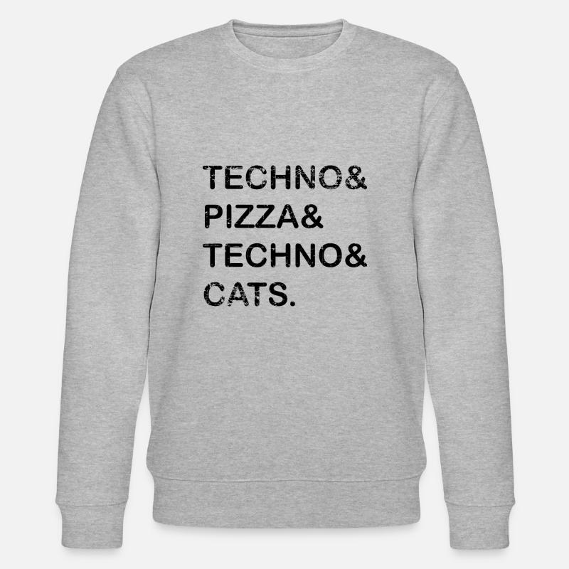 Techno Pizza Techno Cat's Gift - Sweat bio CHANGER Stanley/Stella Unisexe - gris chiné