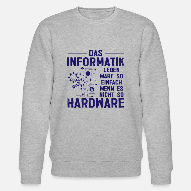 Informatik Hardware Programmierer Geschenk - Stanley/Stella Unisex Bio-Sweatshirt CHANGER  - Grau meliert