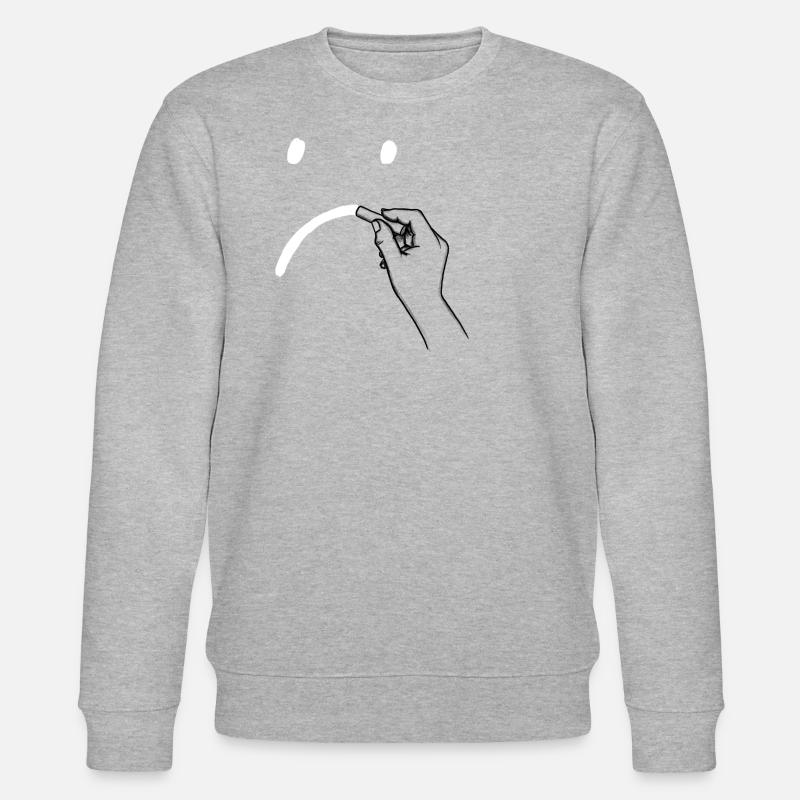 Visage triste - Sweat bio CHANGER Stanley/Stella Unisexe - gris chiné