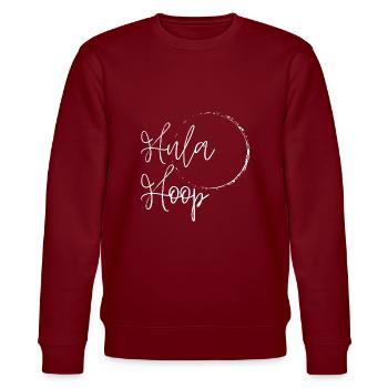 Hula-Hoop Handschrift - Stanley/Stella Unisex Bio-Sweatshirt CHANGER  - Burgunderrot - Vorne - Nik (191cm) & Marisol (170cm)