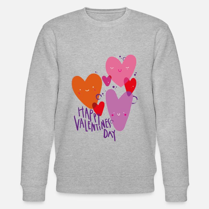Love white - Stanley/Stella Unisex Bio-Sweatshirt CHANGER  - Grau meliert