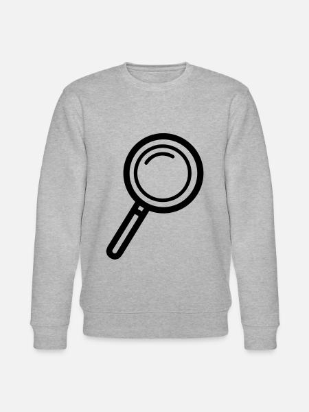 Magnifier Icon - Stanley/Stella CHANGER Unisex Organic Sweatshirt - heather grey