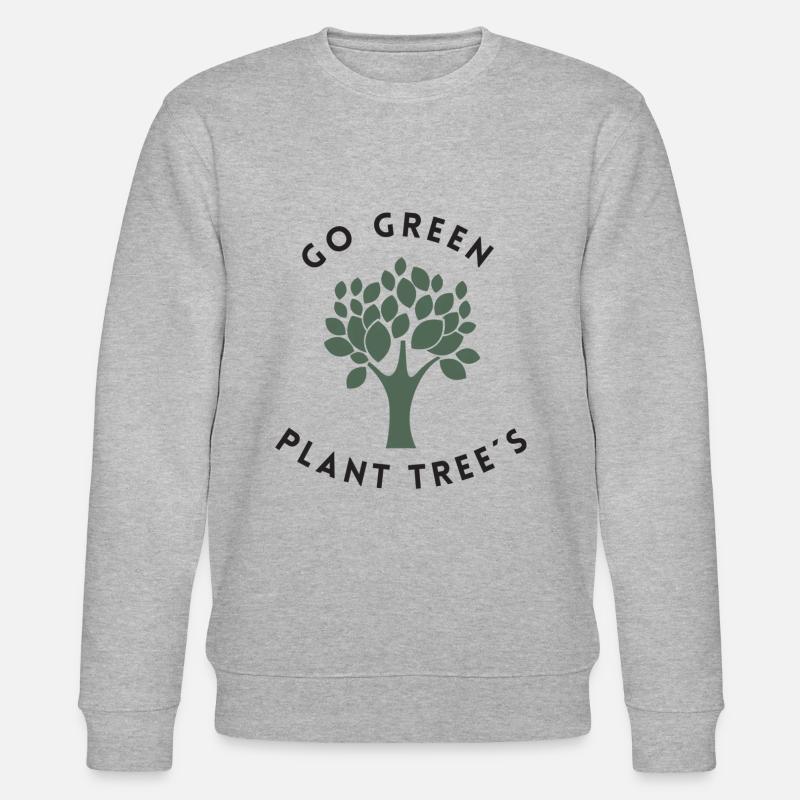 Go Green Plant Tree's - Stanley/Stella Unisex Bio-Sweatshirt CHANGER - Grau meliert