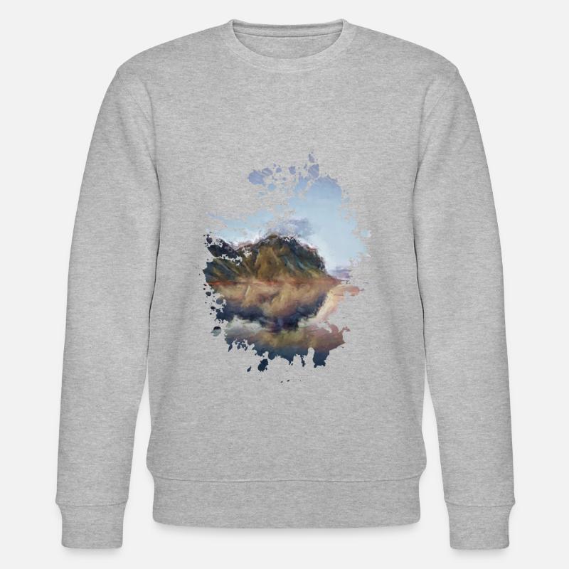Landschaft - Stanley/Stella Unisex Bio-Sweatshirt CHANGER  - Grau meliert