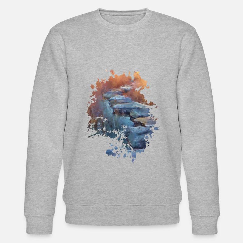 Steinpfad - Stanley/Stella Unisex Bio-Sweatshirt CHANGER  - Grau meliert