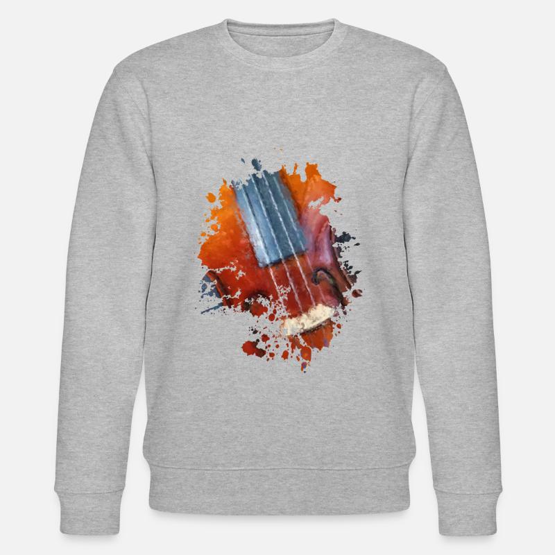 Violine - Stanley/Stella Unisex Bio-Sweatshirt CHANGER  - Grau meliert