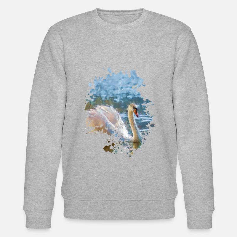 Schwan - Stanley/Stella Unisex Bio-Sweatshirt CHANGER  - Grau meliert