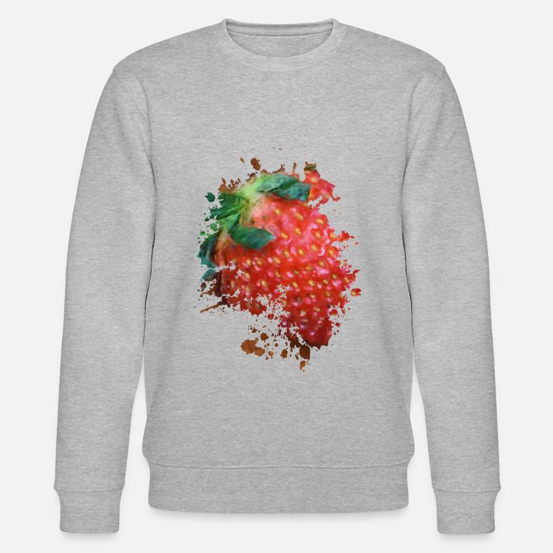 Erdbeere - Stanley/Stella Unisex Bio-Sweatshirt CHANGER  - Grau meliert