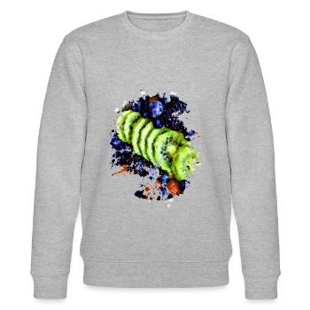Fruit Bowl - Stanley/Stella Unisex Bio-Sweatshirt CHANGER  - Grau meliert - Vorne - Nik (191cm) & Marisol (170cm)