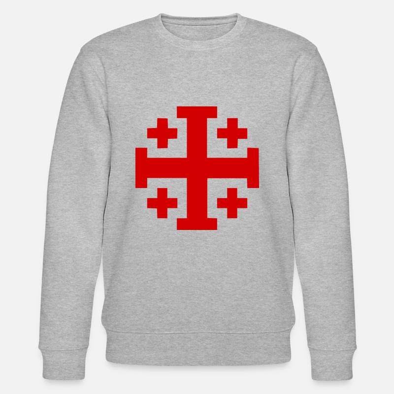 Jerusalem kreuz Jerusalemkreuz - Stanley/Stella Unisex Bio-Sweatshirt CHANGER  - Grau meliert