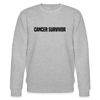 Cancer Survivor - Stanley/Stella Unisex Bio-Sweatshirt CHANGER  - Grau meliert - Vorne - Nik (191cm) & Marisol (170cm)