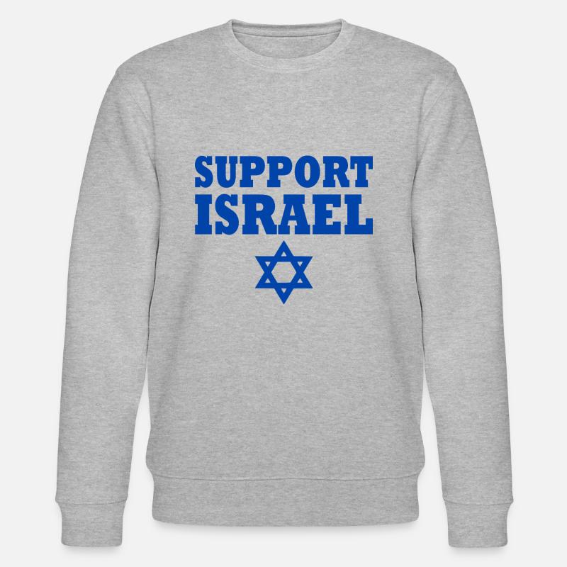 Support israel - Stanley/Stella CHANGER Unisex Organic Sweatshirt - heather grey