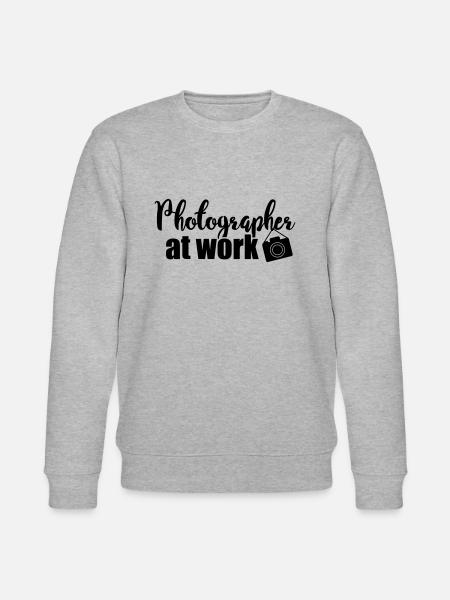 Photographer at work - Stanley/Stella CHANGER Unisex Organic Sweatshirt - heather grey