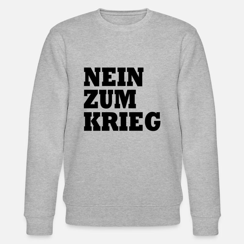 Nein zum krieg - Stanley/Stella Unisex Bio-Sweatshirt CHANGER  - Grau meliert