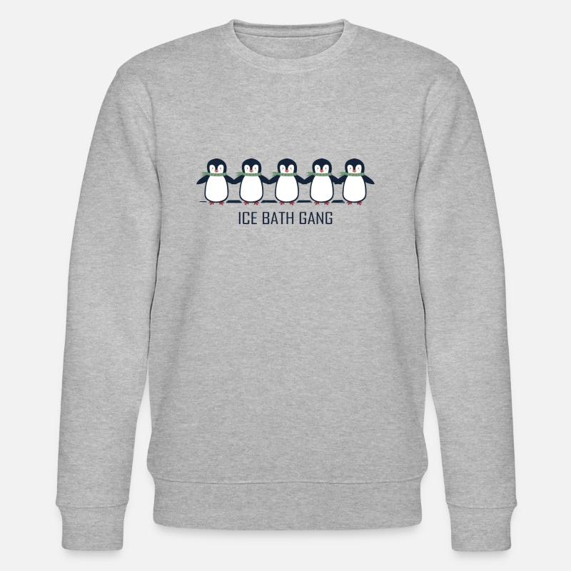 Baths Winter Baths Penguin Bathing - Stanley/Stella CHANGER Unisex Organic Sweatshirt - heather grey
