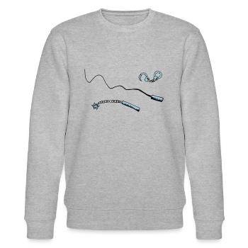 Wahl der Qual [vec] - Stanley/Stella Unisex Bio-Sweatshirt CHANGER  - Grau meliert - Vorne - Nik (191cm) & Marisol (170cm)