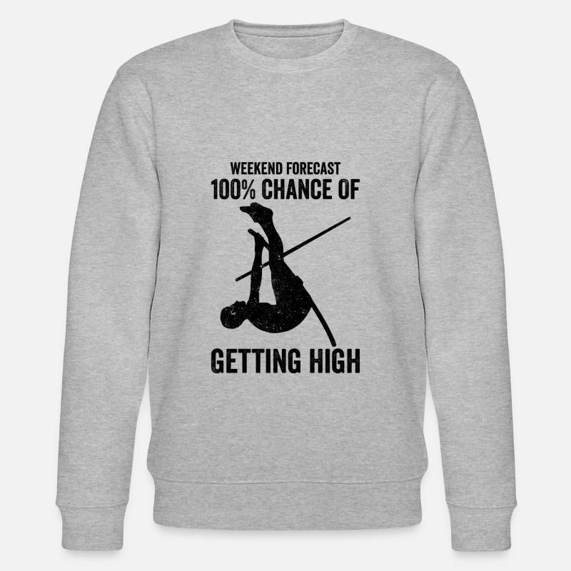 Lustiger Stabhochsprung Stabhochsprung - Stanley/Stella Unisex Bio-Sweatshirt CHANGER  - Grau meliert
