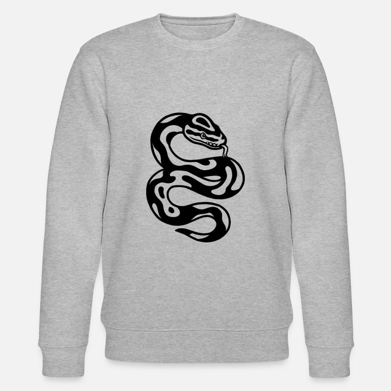 Puffer python snake - Stanley/Stella CHANGER Unisex Organic Sweatshirt - heather grey